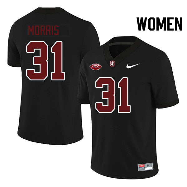 Women #31 Aaron Morris Stanford Cardinal 2024 ACC Conference College Football Jerseys Stitched-Black